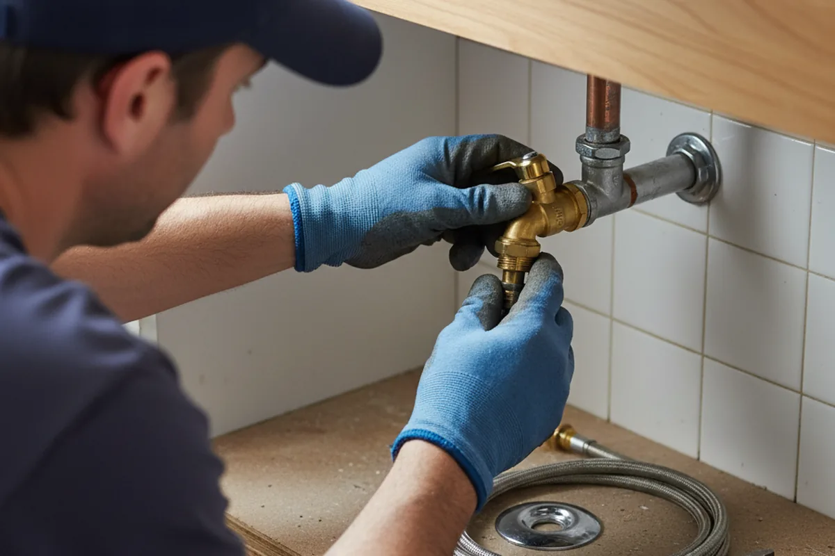 Shutoff valve and fitting work during Faucet and Fixture Repair in Lewistown